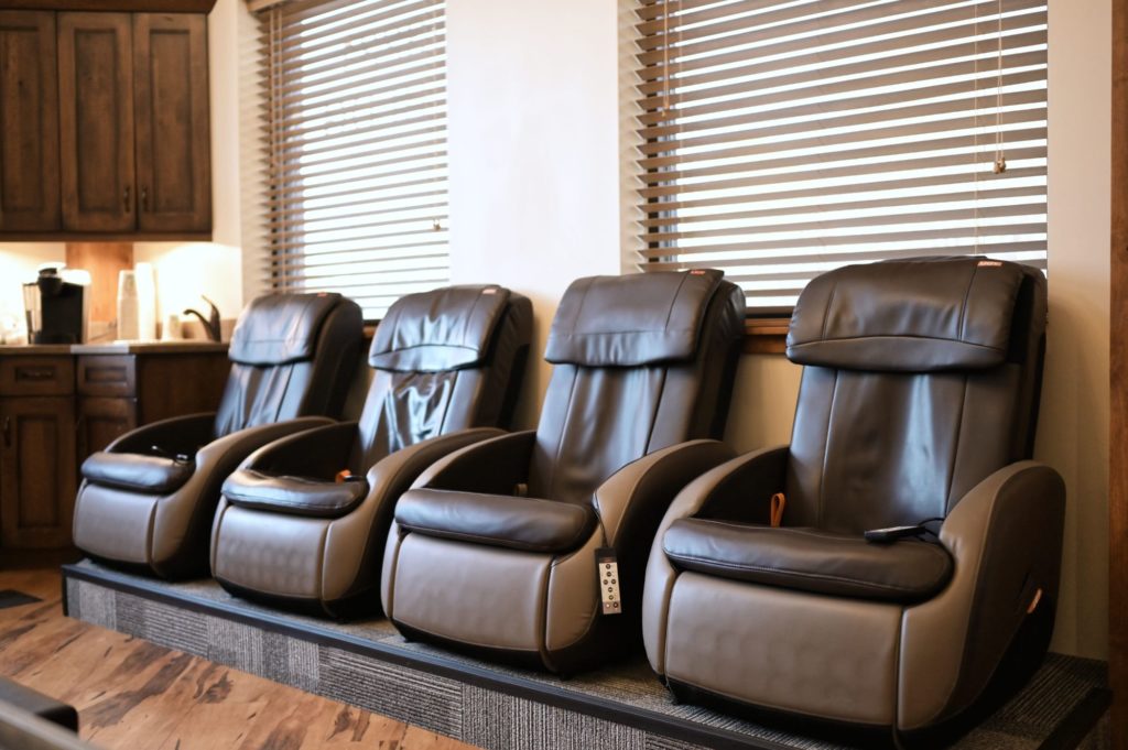Massage chairs in office