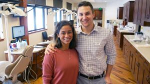 Dr. Timock and a patient